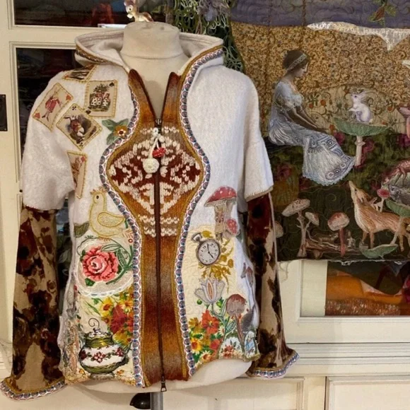 Alice In Wonderland Lodicha Bambi Mothergoose Woodland Cottagecore cardigan - Picture 16 of 17